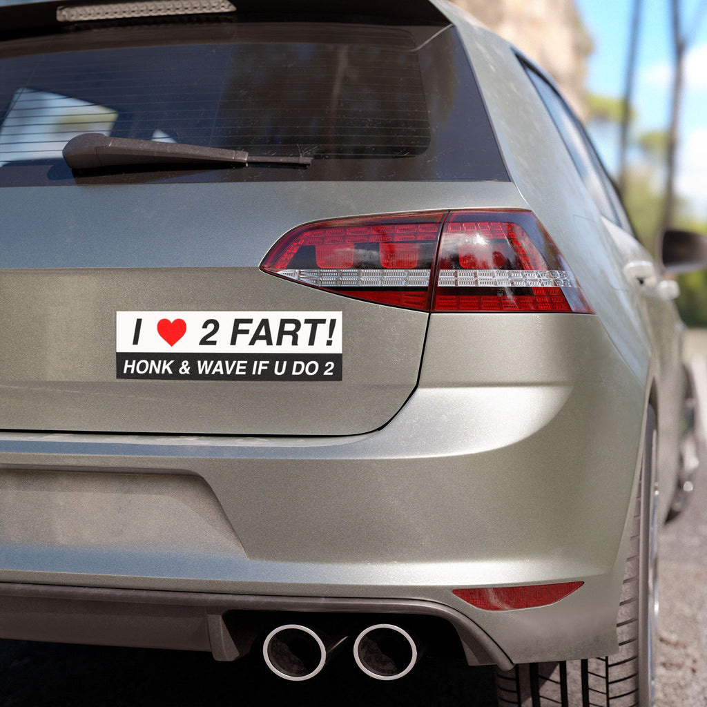 I Heart 2 Fart Car Magnet!
