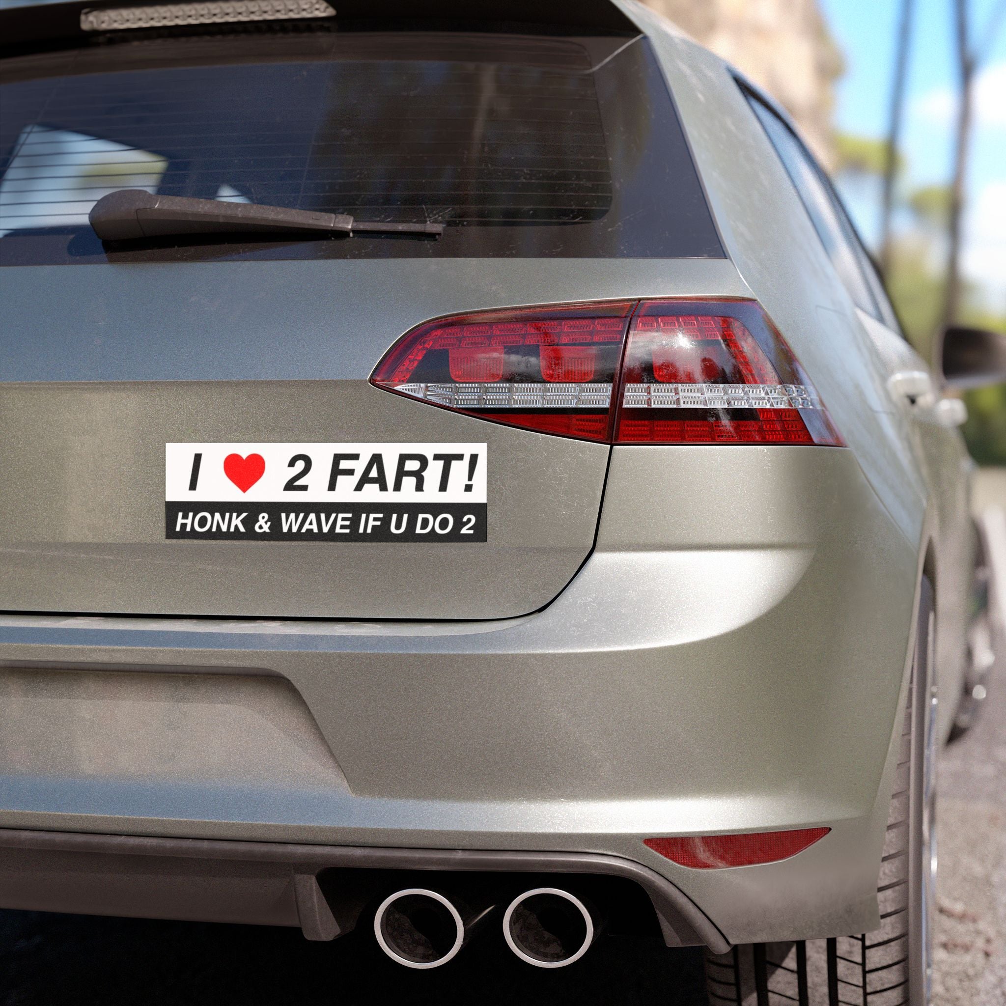 I Heart 2 Fart Car Magnet!
