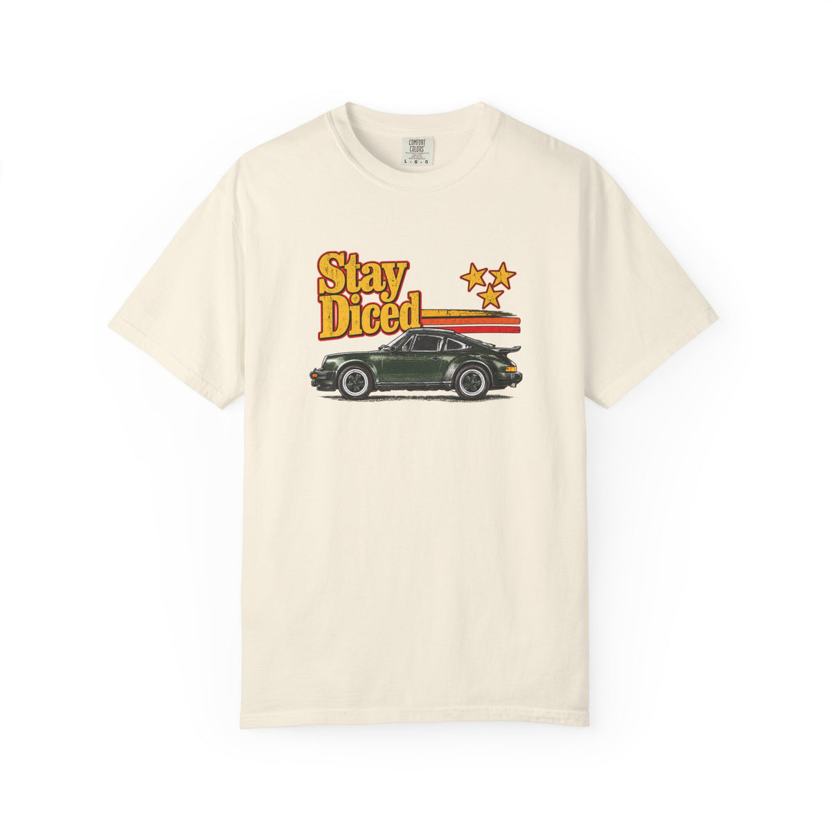 Stay Diced Classic Car Cream Tee!