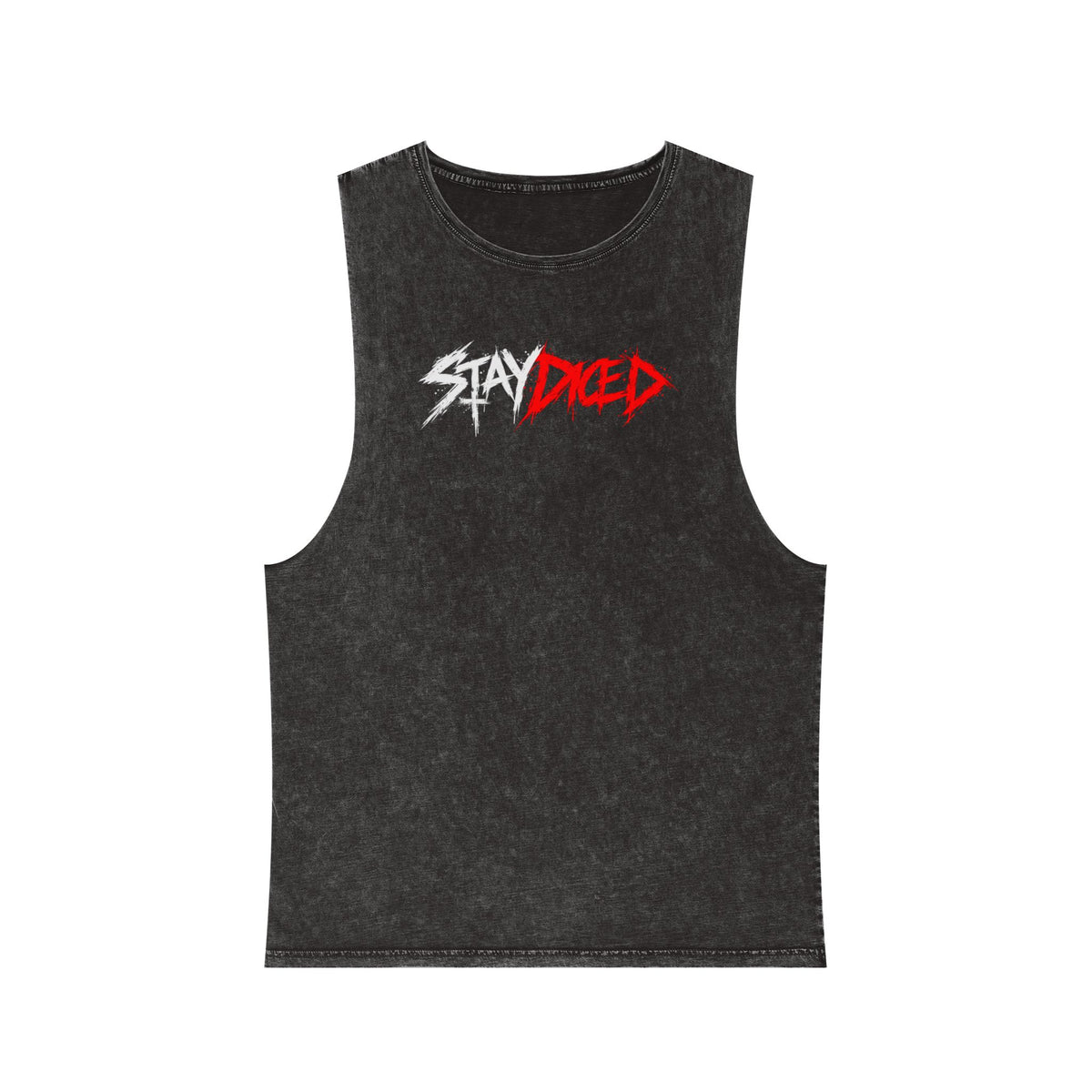 Stay Diced Retro Design Black Gym Tank!