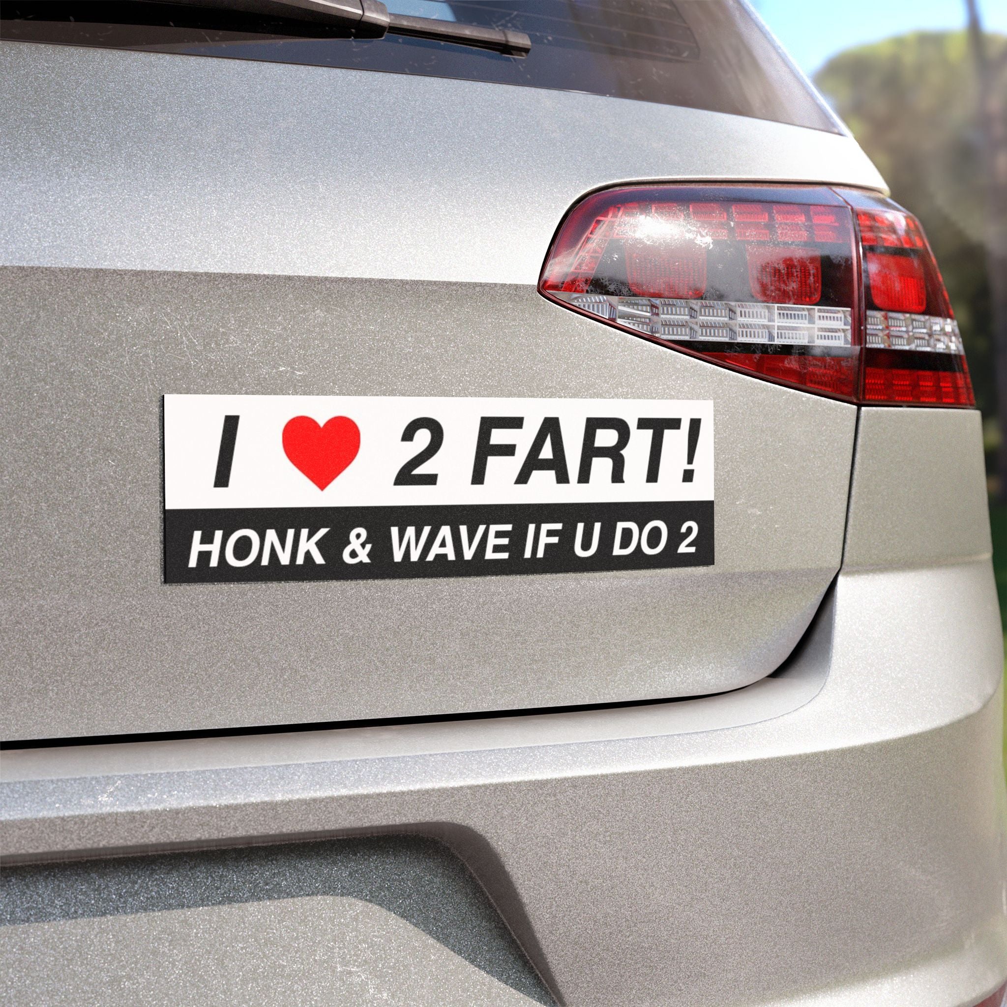 I Heart 2 Fart Car Magnet!